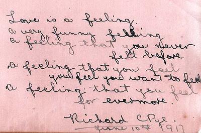 18.jpg - Richard Pye = Richard Charles Pye born 12 September
1900 in Wellington. Married Rose Elizabeth Glover 20
April 1924 in London