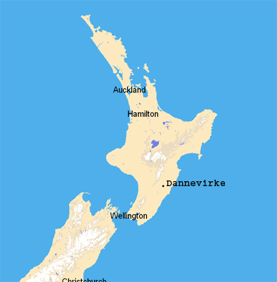 Dannevirke Location North Island New Zealand